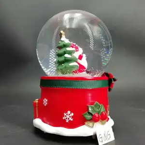 ขายส่ง หิมะคริสตัล ball music box-ขายส่งคริสต์มาสผู้ผลิตคริสตัลบอลหิมะกล่องดนตรี