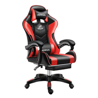 Silla de Juego Ergonómica con Respaldo Alto y Reposapiés para Adultos, con Soporte Lumbar y Cojín