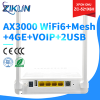 Nuevo Diseño de Doble Banda XPON ONT/ONU 4GE+1POTS+2USB+AX3000 WiFi6+Mesh