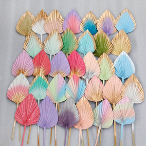 Nhiều màu danh sách mới phổ biến sắp xếp vật liệu tường trang trí khô lá cọ hoa lá cọ nhân tạo - Product Image 3