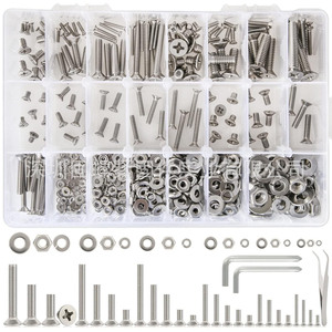 569pcs 304 Stainless Steel Countersunk Phillips Screws And Nuts Set Boxed Standard Inch Grade A - Product Image 3