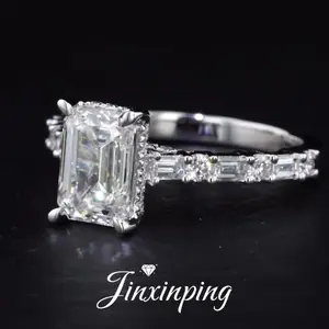 14k/18k White Gold Rings Engagement Ring Diamond Moissanite Eternity Band For Women Wedding Design
