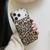Coque arrière de téléphone portable en TPU avec imprimé léopard IMD, nouveau design pour filles, pour iPhone 15 Pro Max 17 Air, étui de téléphone personnalisé