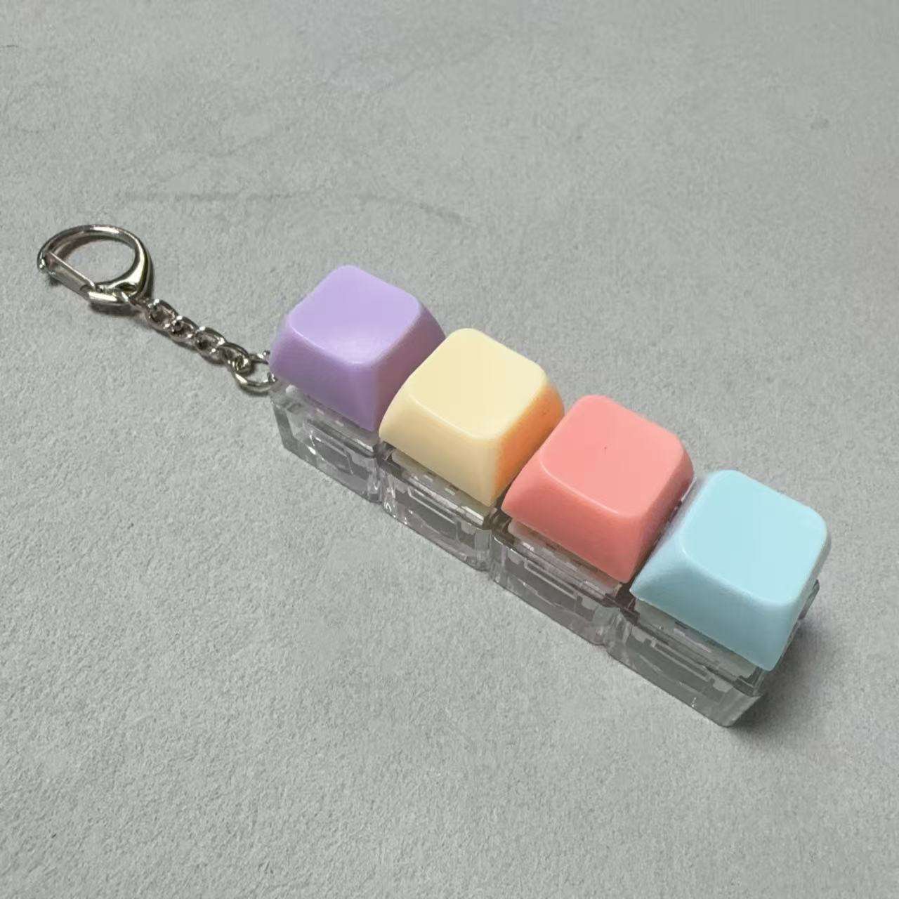 light purple, light yellow, pink, light blue