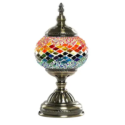 Lampada da tavolo a mosaico turco Vintage Art Deco Lamparas De Mesa artigianale in vetro a mosaico lampada da letto romantica Lamparas Con Mosaicos