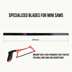 Mini hoja de sierra de 155 mm con dientes medianos, tratada térmicamente de alta frecuencia, para mini sierra de podar, uso en jardín - Product Image 1