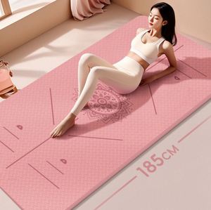 Tapis de yoga personnalisé en TPE antidérapant et écologique avec logo imprimé pour femmes - Product Image 2