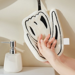 Toalla de Mano Cuadrada Pequeña y Simple para Colgar, Blanca, Absorbente, Doble Grosor, para Cocina y Baño, para el Hogar - Product Image 1