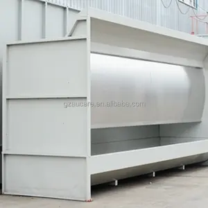 Mini cabina de pulverización de cara abierta, cabina con cortina de agua para tratamiento de gas residual de pintura