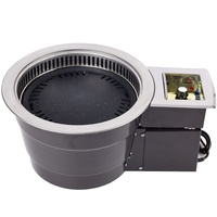 Gril électrique coréen auto-extinguissant, écologique et sans fumée, en acier inoxydable, pour usage commercial, avec plaque de cuisson
