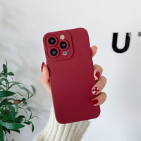 Vente en gros de coques de téléphone portables de luxe de différentes couleurs, en matériau TPU souple, imperméables, bon marché, avec logo personnalisé