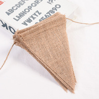 Nature Jute Corde Hessian Toile De Jute Bannière Bruant Fanion Décoration De Mariage Photographie Props Fête pour Graduation Ramadan Diwali