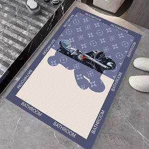 Tapis de sol absorbant pour salle de bain, porte de toilette, ours de marque Tide, tapis de pied antidérapants pour salle de bain, tapis de luxe léger - Product Image 2