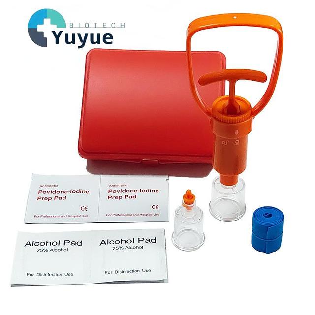 Outdoor Snake Bite Venom Suction Extractor Kit Portable Emergency First Aid Tool With Hard Storage Box Disinfection Supplies