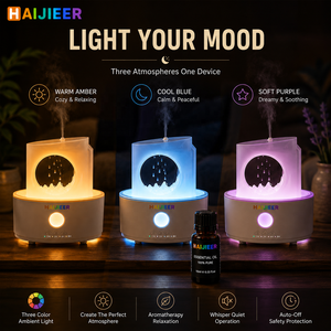 Humidificador con Forma de Gota de Agua y Nube, Flujo de Agua Ajustable, Luz de 7 Colores, Difusor de Aroma con Efecto de <span class=keywords><strong>Lluvia</strong></span> - Product Image 2