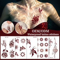 Adesivi per Tatuaggi Temporanei Personalizzati Rosso Vermiglione con Citazione 'Heartbeat', Semi-Permanenti, Impermeabili, Rimovibili, Non Tossici per Palestra