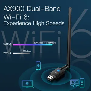 Edup EP-AX900 Plug And Play Wifi 6 900Mbps Bluetooth 5.3 Wifi Adapter Voor Pc 2 In 1 Usb Wifi Adapter-Niet Gratis Driver Versie