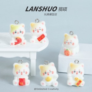 จี้รูปแมวการ์ตูน ทำจากโลหะผสมสังกะสี ชุดเครื่องประดับ DIY สำหรับพวงกุญแจ ตกแต่งรถยนต์ ของขวัญสำหรับทุกเพศ - Product Image 2