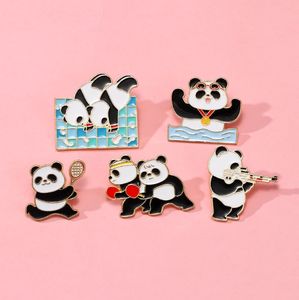 Juegos chinos Panda broche Tenis de Mesa insignia de buceo lindo Animal tiro natación conmemorativa deportes insignia - Product Image 4
