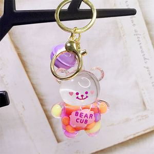 Nuevo Llavero de Oso Líquido con Piedras de Colores, Colgante de Moda para Coche, Muñeca o Bolso, Accesorios para Coche, Regalos de Oso Líquido Aceitado, Llavero para Niños - Product Image 4
