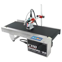 Imprimante jet d'encre mini convoyeur C110 pour l'impression d'étiquettes d'emballages alimentaires, codes de date/lot/expiration sur plastique, écran tactile automatique