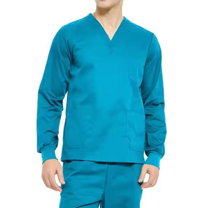 Juego de exfoliación de secado rápido Unisex, <span class=keywords><strong>bata</strong></span> tejida elástica de 4 vías, traje sanitario clínico para médicos, enfermeras, personal de enfermería del Hospital - Product Image 2