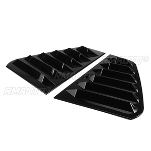 Glossy Black Rear <b>Window</b> Louver Shutter <b>Cover</b> Trim For VW For GOLF MK7 MK7.5 2014-2019 - Product Image 3