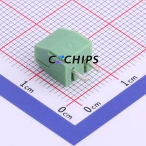 XY350V-3.5-2P <b>Screw</b> Terminal <b>Block</b> Through hole Component (THT),P=3.5mm Connector 1x2P 3.5mm Green Through Hole - Product Image 2