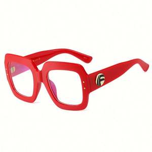 Gafas de Sol Cuadradas con Marco Grande Retro de Moda Personalizada para Mujer, Gafas de Computadora con Protección Contra la Luz Azul 2021 - Product Image 6