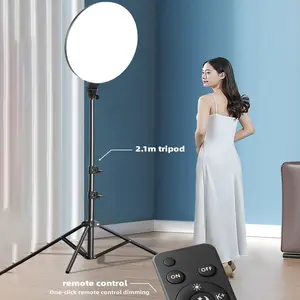 18 inch panel Ring light With 210cm tripod stand and bag Ultra Brightness 2700K-7500K Make up Light Photography Lamp ring light