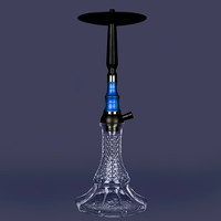 Narguilé Shisha Hukka Shesha en aluminium bon marché de qualité supérieure vente en gros Ensemble Chicha personnalisé avec lumière