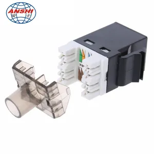 ANSHI AMP type RJ45 Cat6 180 degree Keystone Jack