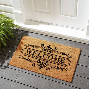 Alfombra de Entrada Cangming, Imitación de Fibra de Coco, 18x30 Pulgadas, Lavable, Antideslizante, Estilo Americano - Product Image 3