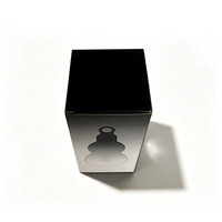 Vente en gros de dossiers cadeaux en carton vides, logo personnalisé, laminage mat, doublure en éponge, emballage noir brillant avec dorure à chaud pour parfum