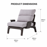 Fauteuil de salon moderne de luxe, chaise longue confortable au design nordique, canapé individuel avec poche de rangement arrière, durable
