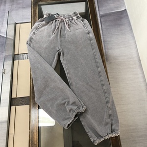 Heavy Weight <strong>Men</strong> Casual Vintage Breathable Eco-Friendly <strong>Loose</strong> Fit Elastic Waist <strong>Jogger</strong> Pants Cargos Acid Wash Gradient Flare - Product Image 1