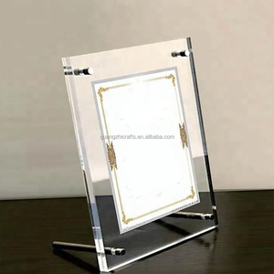 Đôi Bảng điều khiển rõ ràng <span class=keywords><strong>Acrylic</strong></span> hình ảnh khung máy tính để bàn dọc <span class=keywords><strong>Acrylic</strong></span> khung ảnh với hỗ trợ - Product Image 5