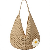 Sac fourre-tout d'été pour femme Premillow, en polyester, crochet, maille tricotée, sac à main esthétique mignon, sac à bandoulière