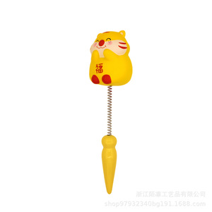 Jouet en mousse PU Tigre 'Knock Knock' - Décoration du Nouvel An chinois - Cadeau - Product Image 2