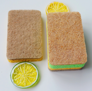 Éponge de nettoyage en cellulose biodégradable en microfibre de maille réutilisable écologique naturelle Éponge à récurer pour nettoyer la cuisine - Product Image 4