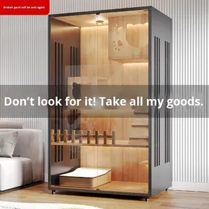 Villa pour <span class=keywords><strong>chat</strong></span> <span class=keywords><strong>en</strong></span> bois avec nid - Utilisation intérieure, respirante et imperméable, design chaud - Product Image 3