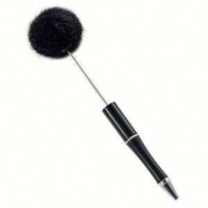 Bolígrafo Creativo de Metal con Bola de Peluche y Cuentas, Portátil, Personalizado, Bonito, Regalo Promocional, Bolígrafos Adorables al por Mayor - Product Image 4