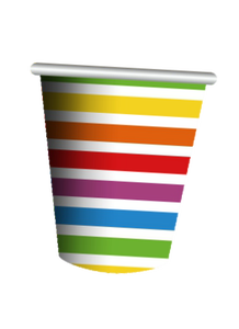 Nouvelles serviettes de table à thème rayé Gobelets et assiettes en papier pour les fêtes - Product Image 2