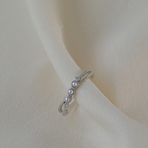 Pearl Cross Ring For Women Open Index Finger Light Luxury Jewelry Gift - Product Image 2