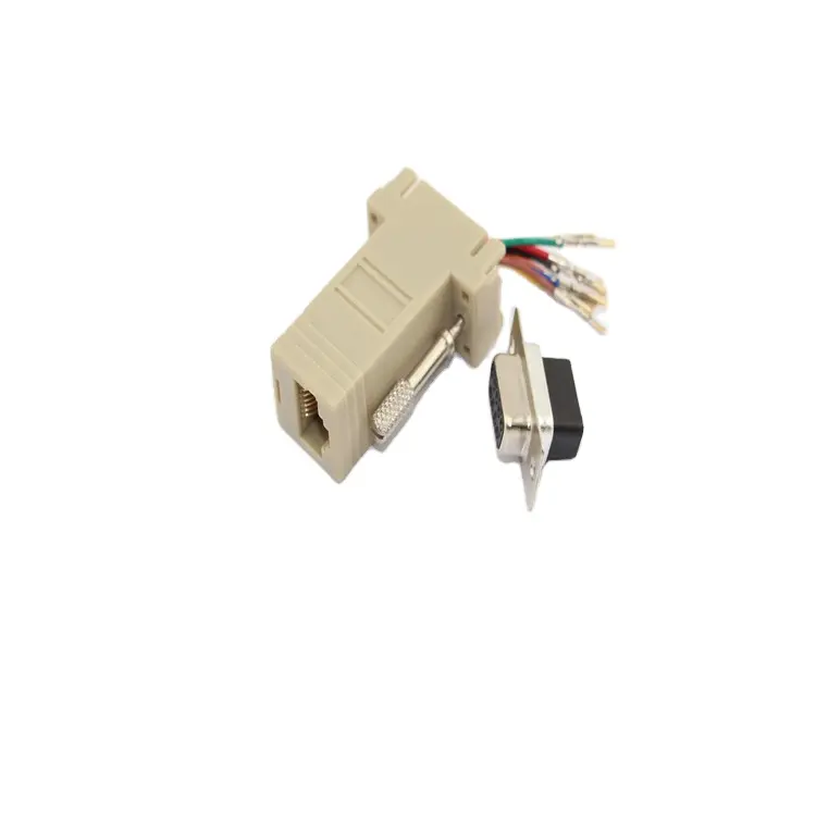 D-secundário RJ12 ao adaptador fêmea RS232 do db9 ao conector RJ12 DB9 a RJ12 6P6C fêmea