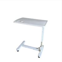 Table de chevet d'hôpital portable Équipement de mobilier en métal en plastique avec fonction surélévation/abaissement pour une utilisation avec des lits d'hôpital