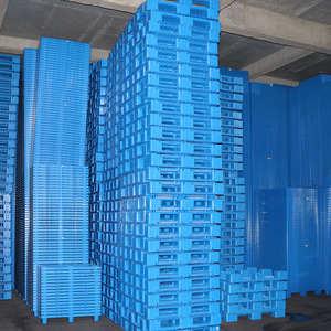 1210 Thickened Grid Plastic Pallet 9-Legged For Forklift Warehouse Logistics Moisture Proof Floor Mat <b>Shelf</b> Pallet - Product Image 1