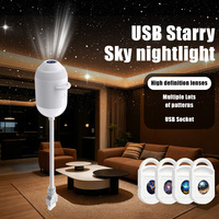 Projecteur d'étoiles USB 2-en-1 : Veilleuse et Lampe d'Ambiance Ciel Étoilé à Tube Flexible pour Décoration de Chambre