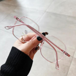 Montures de lunettes Qianai Square TR90 anti-UV et anti-lumière bleue pour femmes, monture irrégulière moyenne, verres PC - Product Image 4