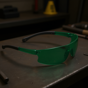 Lunettes de sécurité Truper LEN-LS5 Ultralite avec verres verts, protection UV400 pour une visibilité et une sécurité oculaire améliorées - Product Image 2